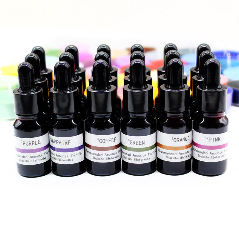 Resin Pigment Set - 10ml Liquid Candle Dye High Concentration