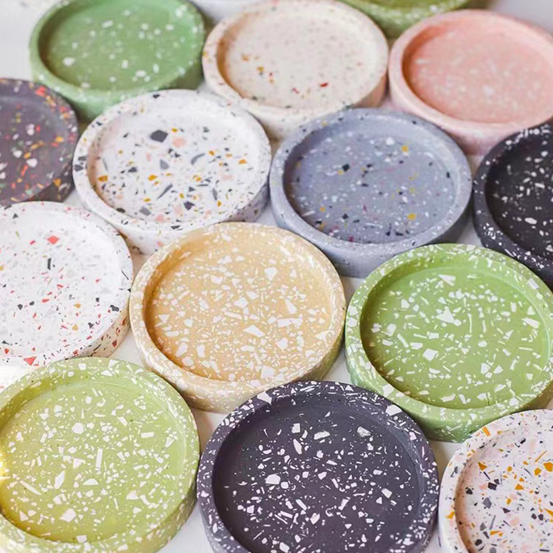 Coaster Mold Round - Round Tray Cement Molds Silicone Molds