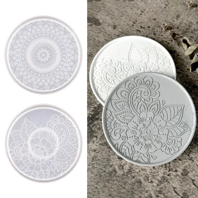 Coaster Mold Round - Handmade Creative Round Coaster Silicone Mold