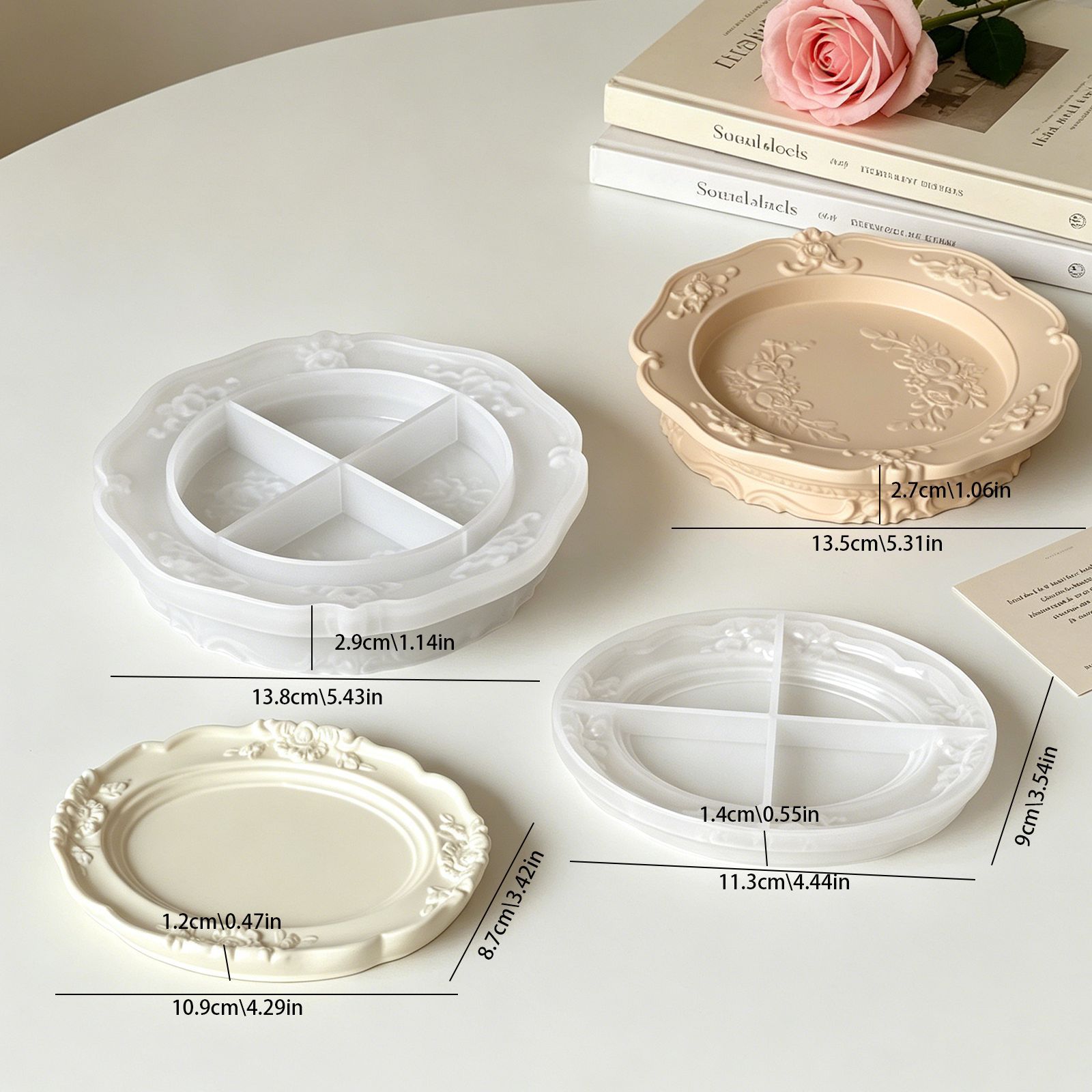 Elegant Vintage Baroque Lace S - огляд і ціна Coaster Mold Round