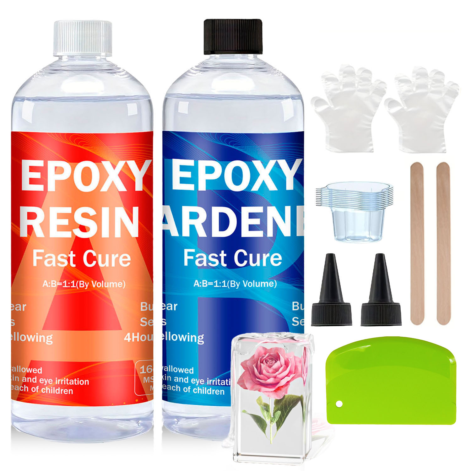Clear Epoxy Resin Kit 8oz/16oz - огляд і ціна Resin Jewelry Kit