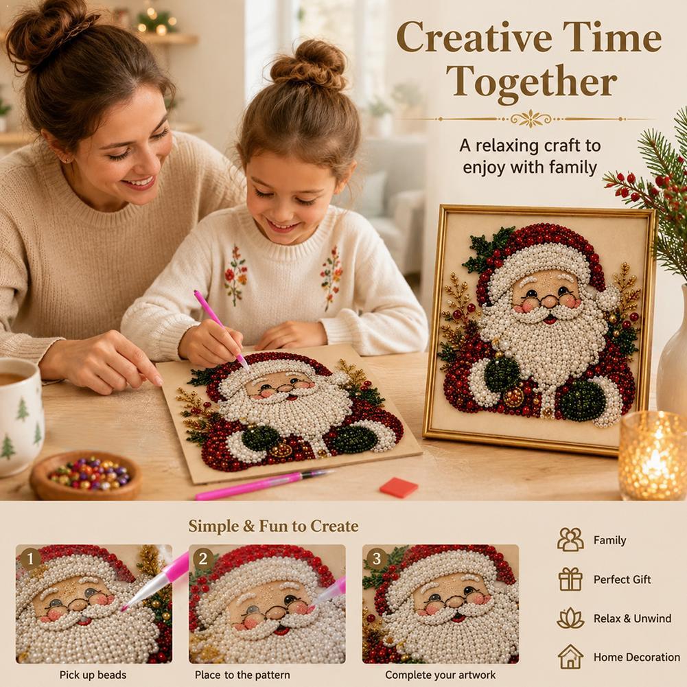 Christmas Santa Claus Pearl Ar - огляд і ціна Resin Craft Kit