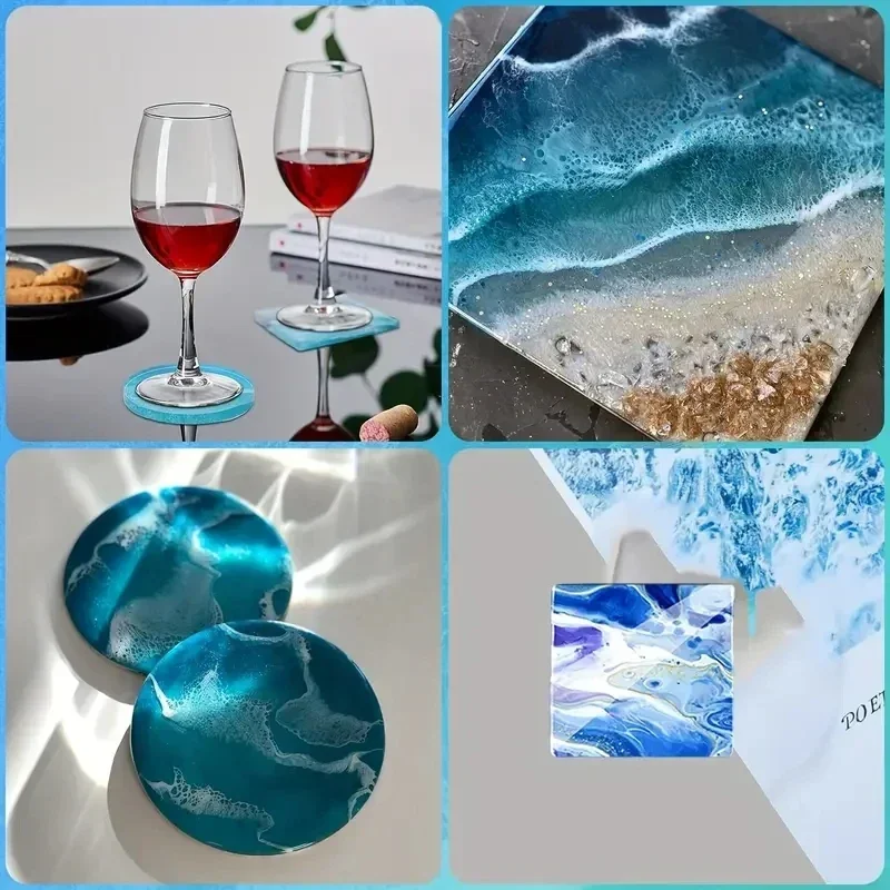 5Pcs/Set DlY Epoxy Resin Cup C - огляд і ціна Coaster Mold Round