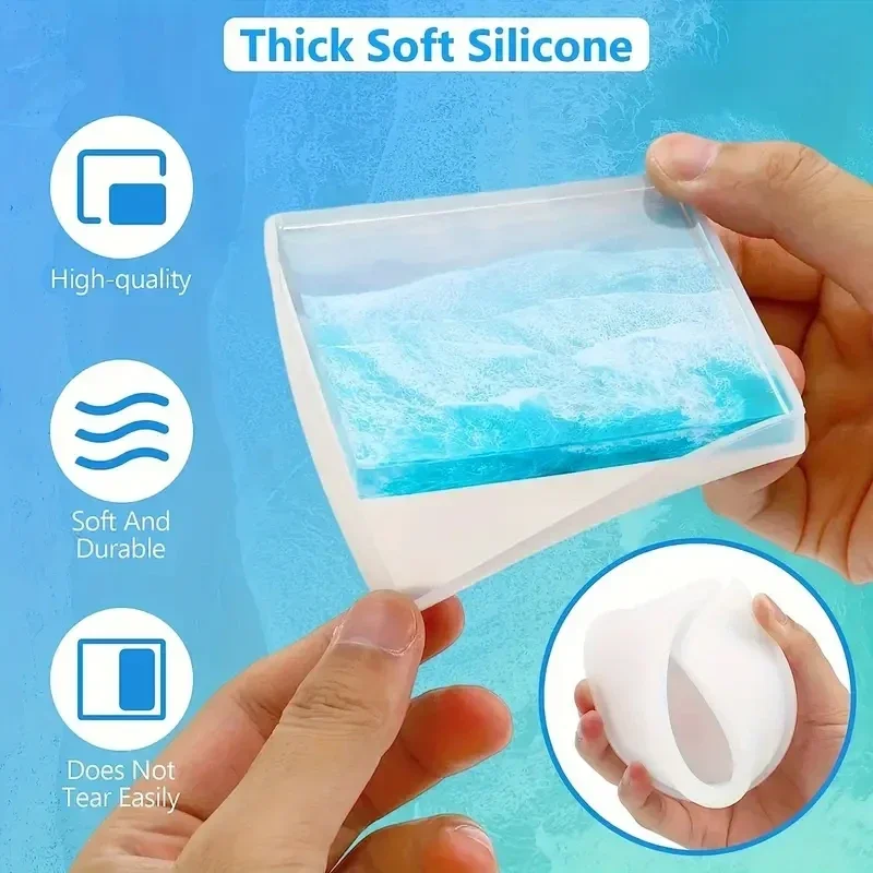 5Pcs/Set DlY Epoxy Resin Cup C - огляд і ціна Coaster Mold Round