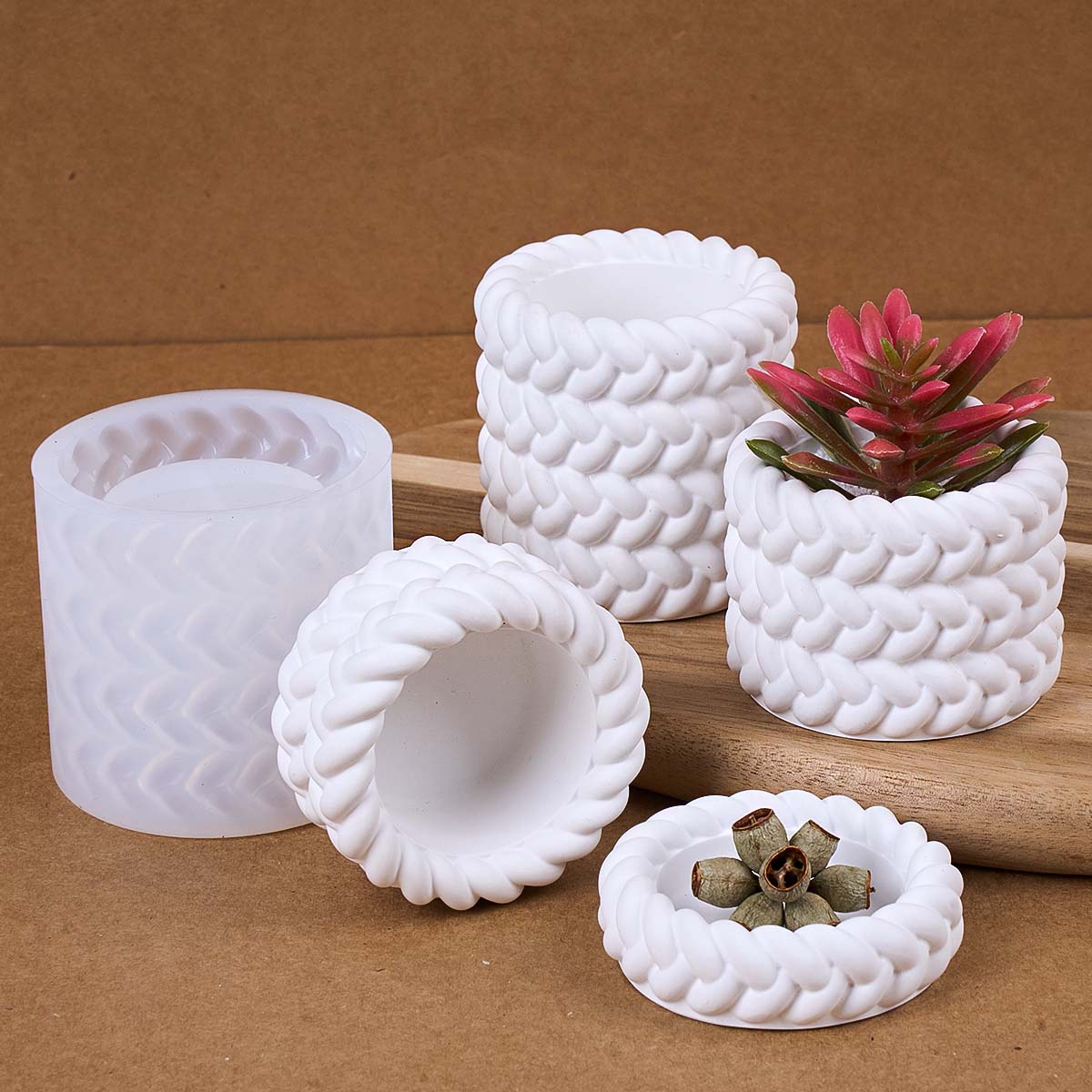 1/2/3/4 Floors Hemp Rope Candl - огляд і ціна Coaster Mold Round