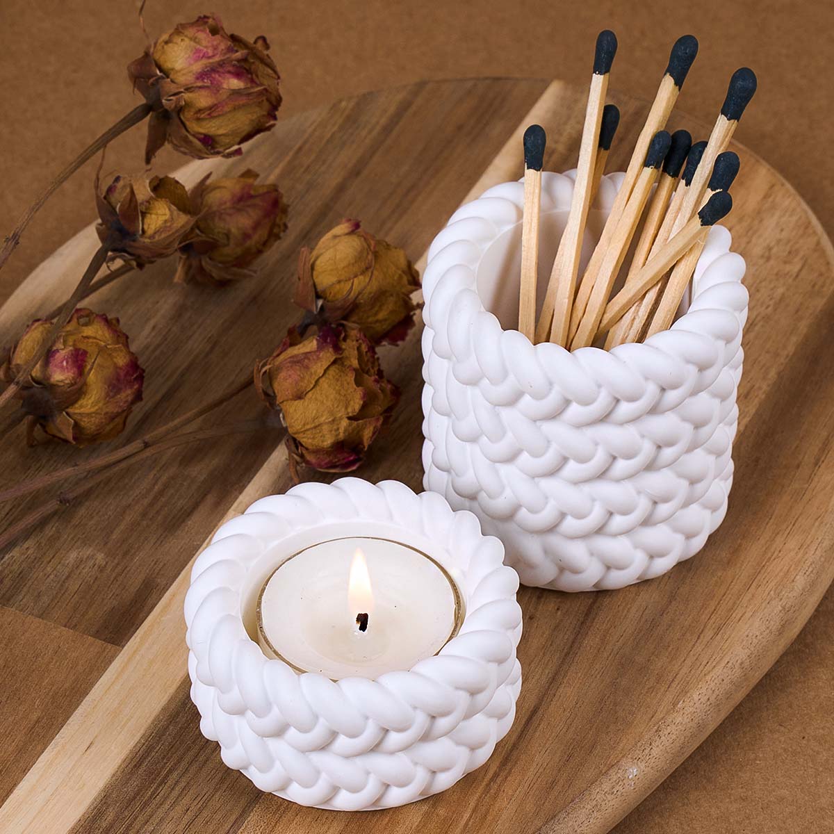 1/2/3/4 Floors Hemp Rope Candl - огляд і ціна Coaster Mold Round