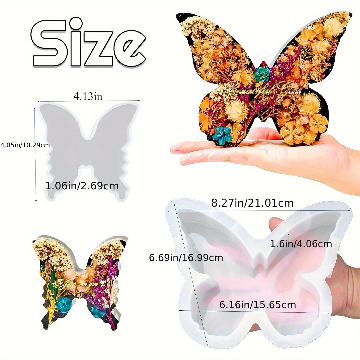 Two sizes of butterfly resin m - огляд і ціна Flower Preservation Resin