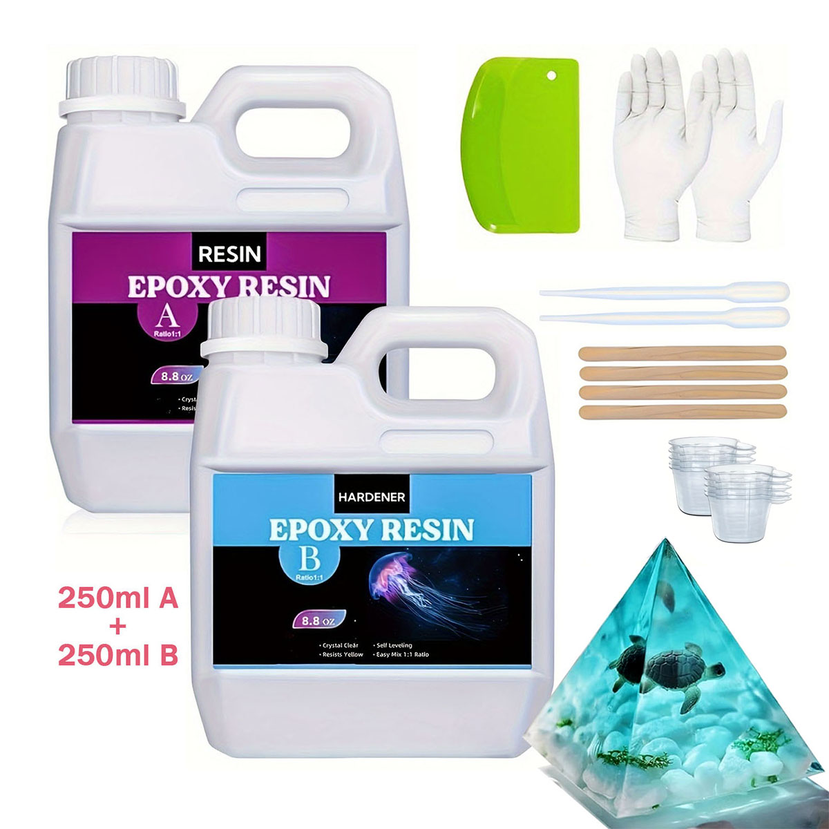 125ml/250ml Crystal Clear Cast - огляд і ціна Resin Jewelry Kit