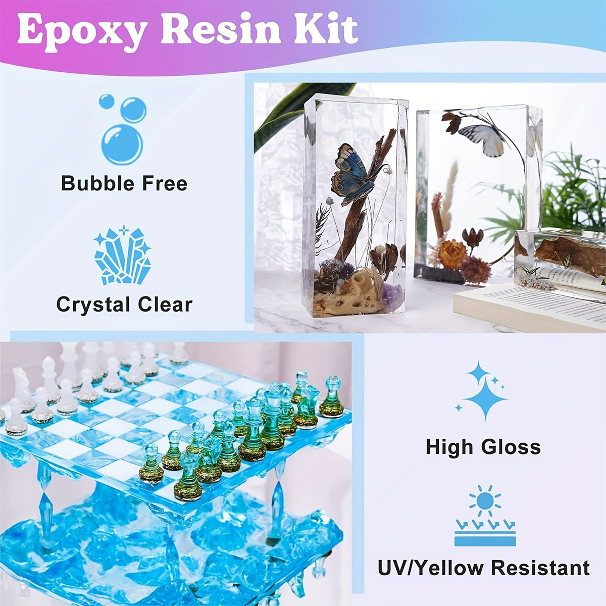 125ml/250ml Crystal Clear Cast - огляд і ціна Resin Jewelry Kit