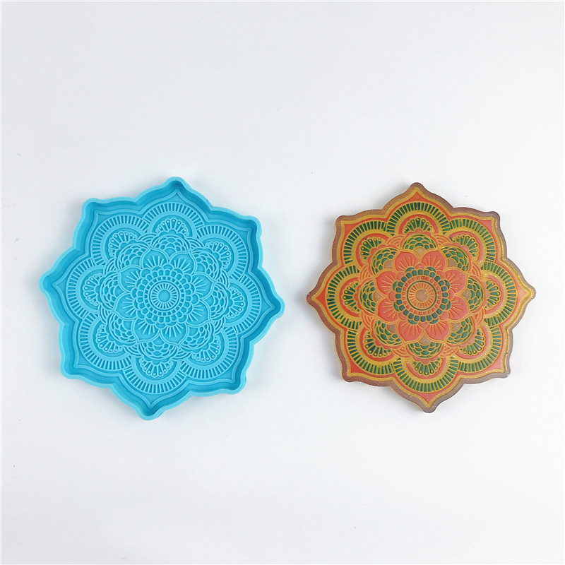 Mandala Coaster Silicone Mold  - огляд і ціна Coaster Mold Round