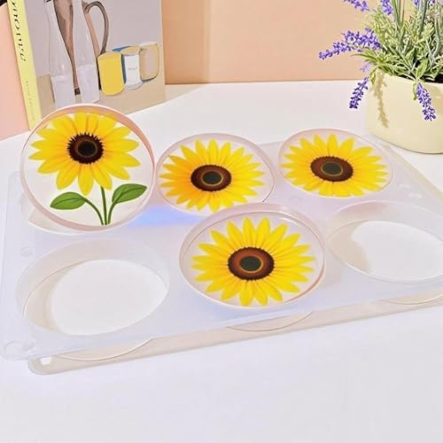 6-Cavity Deep Round Coaster Si - огляд і ціна Coaster Mold Round