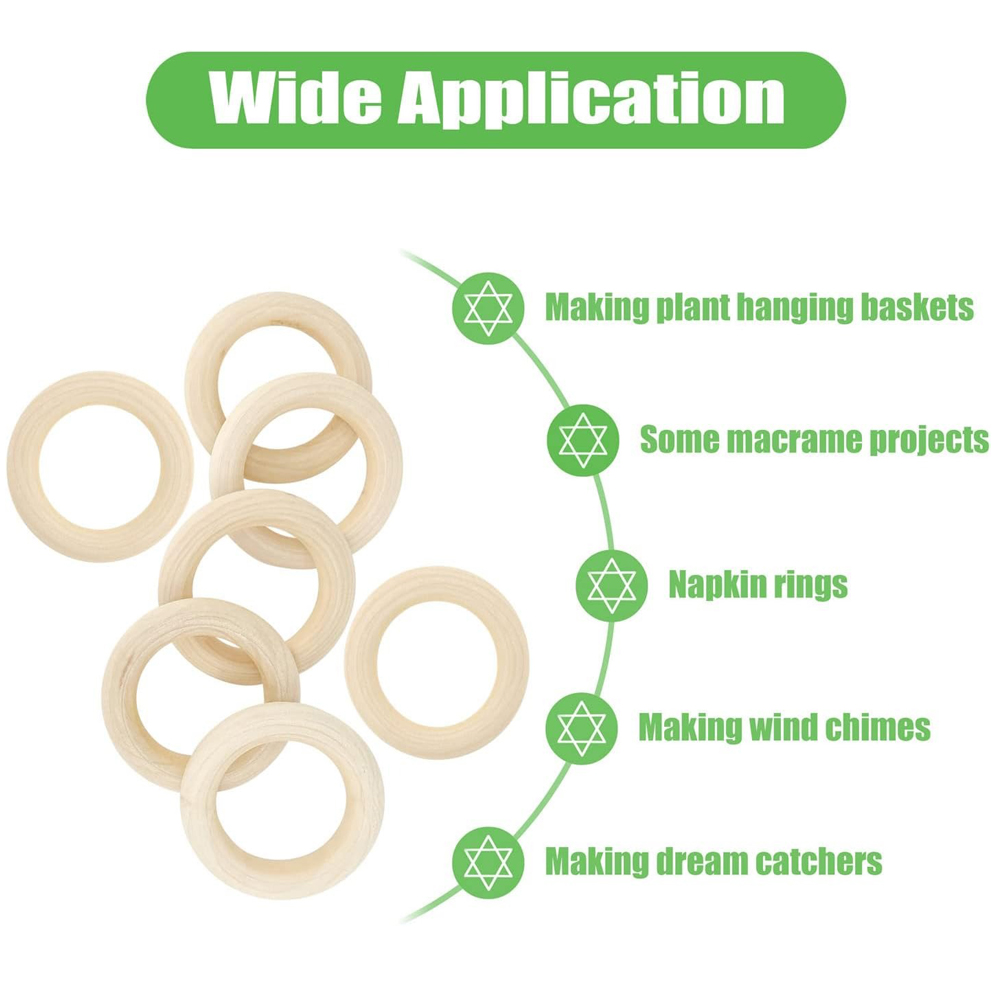 20PCS Wooden Rings for Craft 5 - огляд і ціна Wood Ring Blank