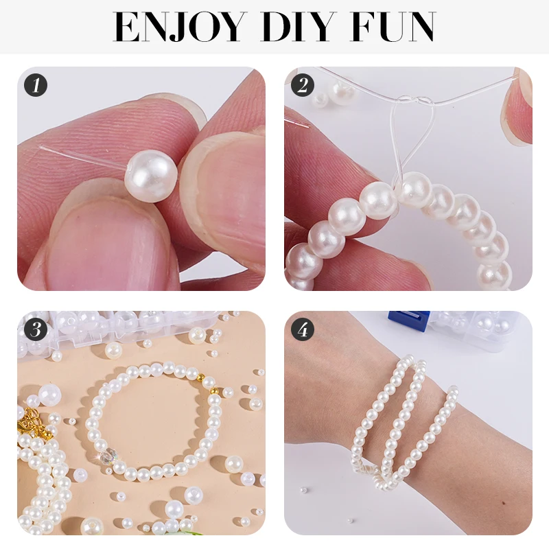800pcs Artificial Faux Pearl R - огляд і ціна Resin Craft Kit