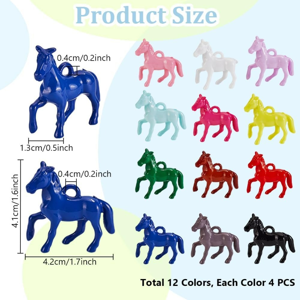 48pcs Opaque Acrylic Pendants  - огляд і ціна Resin Craft Kit