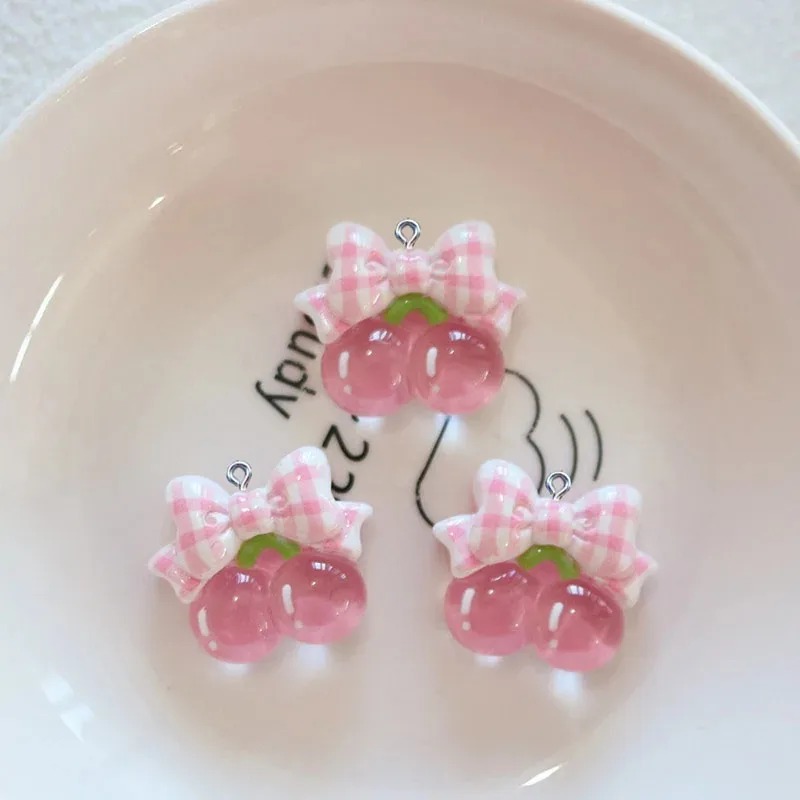10Pcs Cute Cherry Rabbit Resin - огляд і ціна Resin Crafts Diy