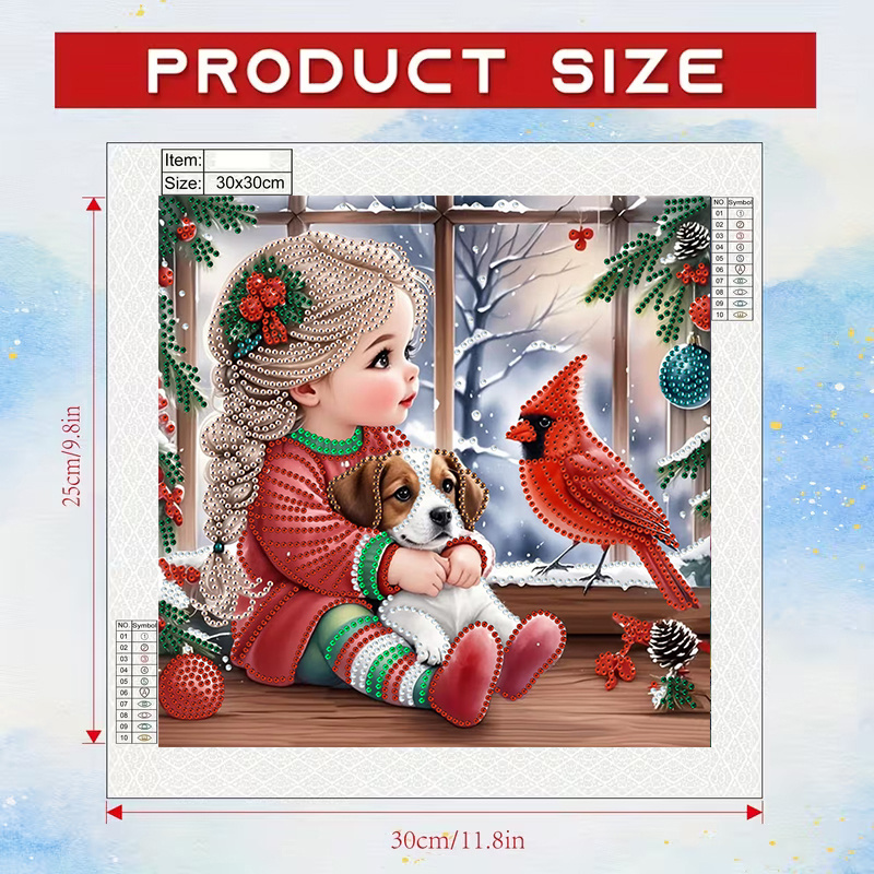 Winter Girl and Dog Diamond Pa - огляд і ціна Resin Craft Kit