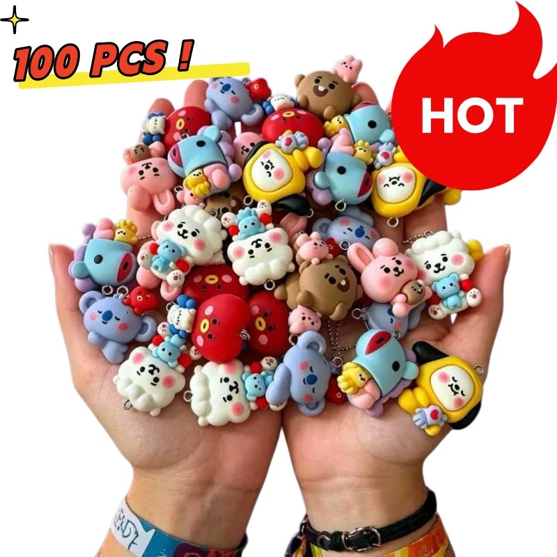 7pcs BT21 Resin Cartoon Charm  - огляд і ціна Resin Crafts Diy