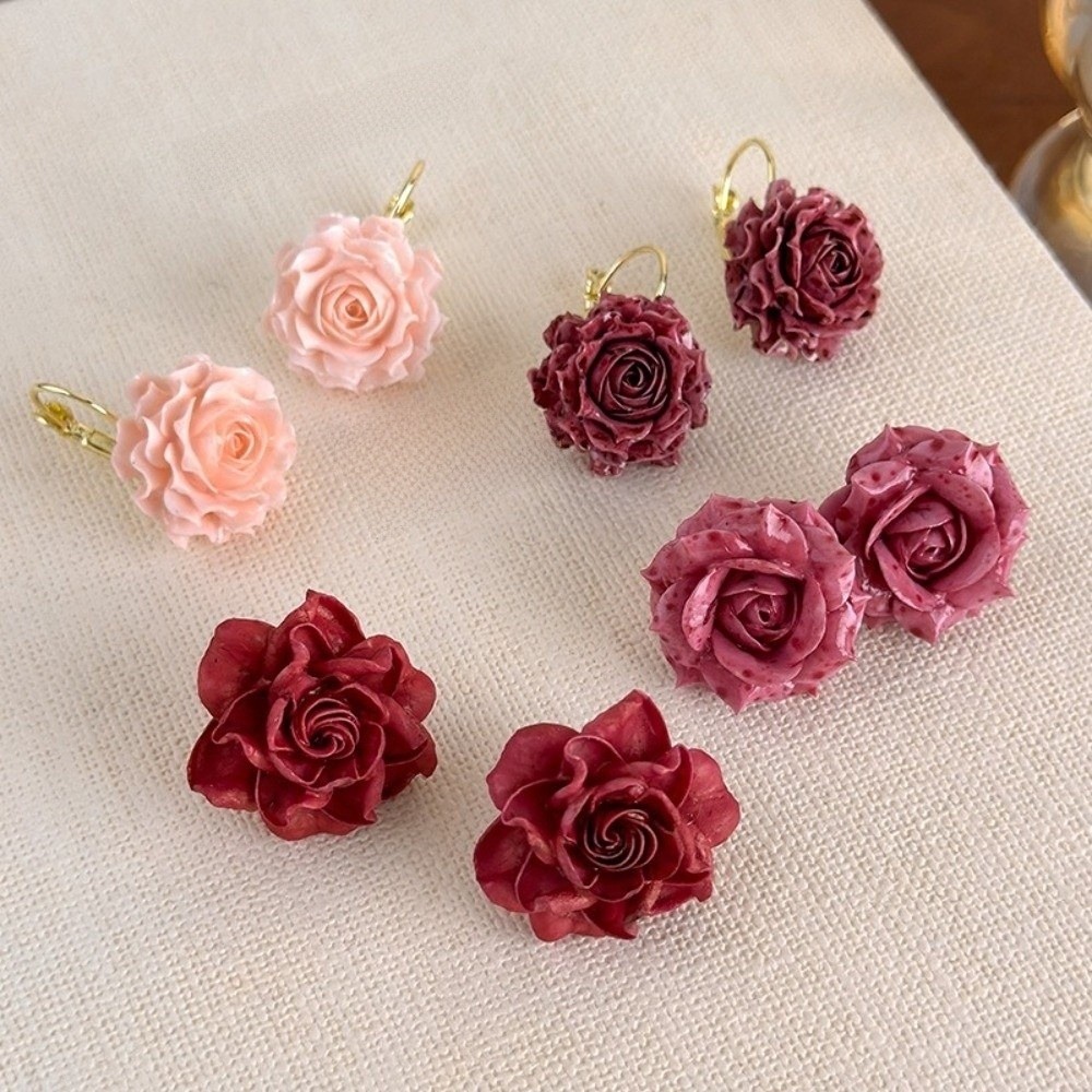 Sweet Artificial Rose Earrings - огляд і ціна Flower Preservation Resin