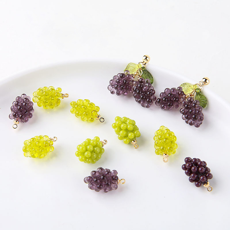 6pcs Cute Little Grapes Resin  - огляд і ціна Resin Craft Projects