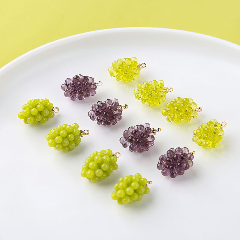 6pcs Cute Little Grapes Resin  - огляд і ціна Resin Craft Projects