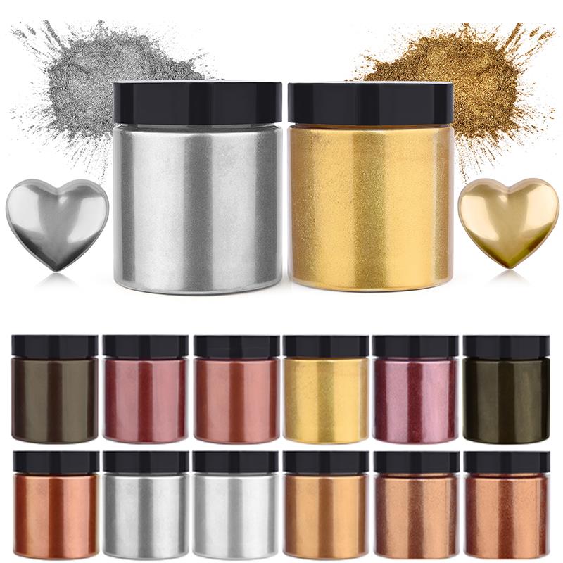 50g Shimmer Metallic Gold Silv - огляд і ціна Resin Pigment Set