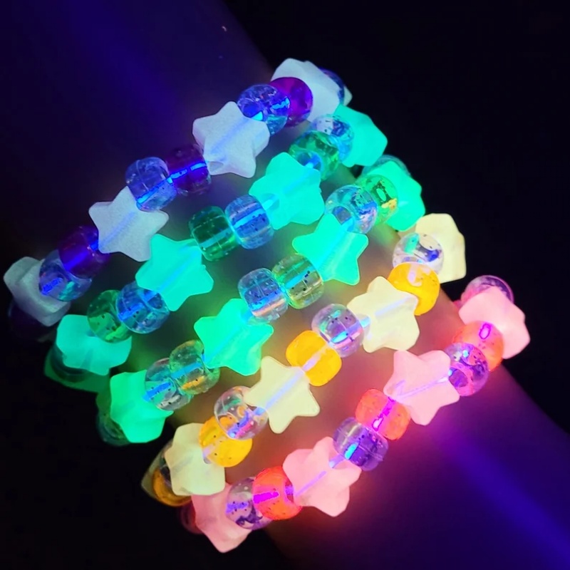 5 Glow star kandi bracelet set - огляд і ціна Resin Glitter Pack