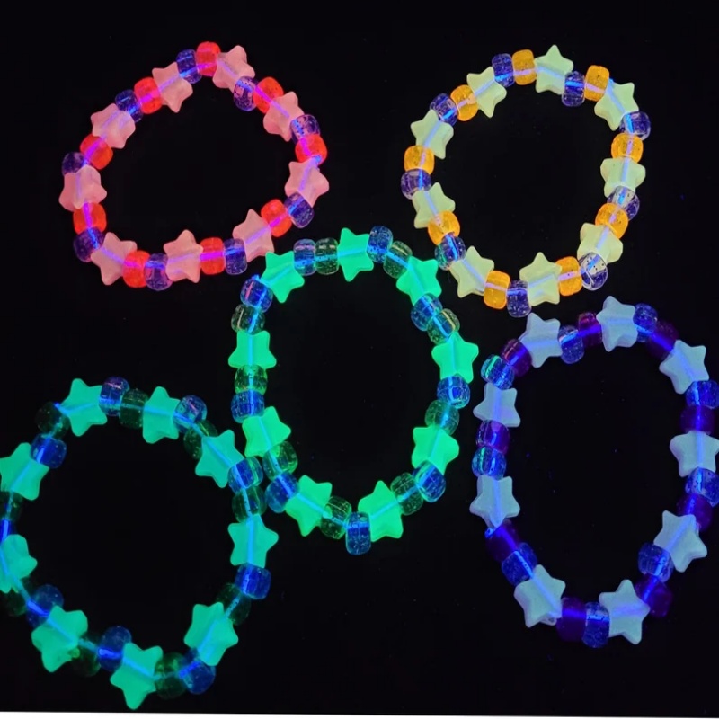 5 Glow star kandi bracelet set - огляд і ціна Resin Glitter Pack